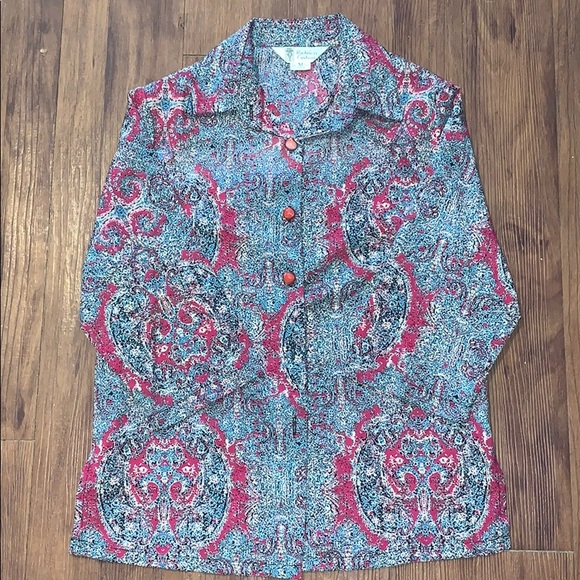 Richness Fashion Retro Multicolor Button Up Shirt - Picture 4 of 4